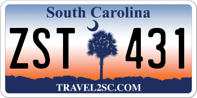 SC license plate ZST431