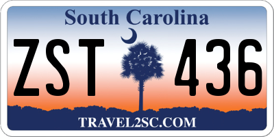 SC license plate ZST436