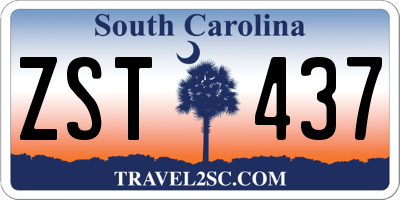 SC license plate ZST437