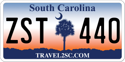SC license plate ZST440