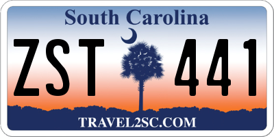 SC license plate ZST441