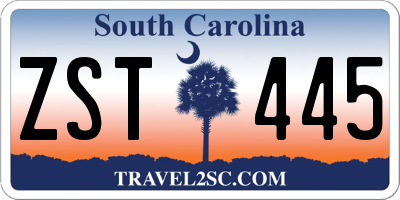 SC license plate ZST445