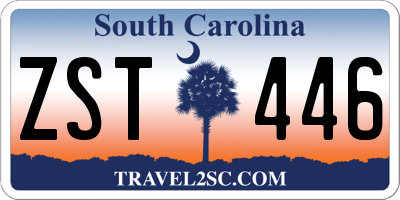 SC license plate ZST446