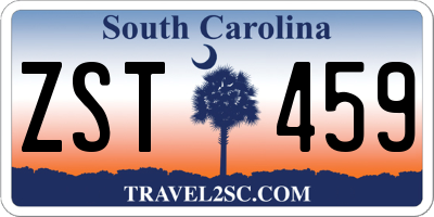 SC license plate ZST459
