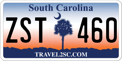 SC license plate ZST460