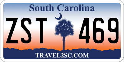 SC license plate ZST469