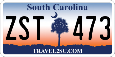 SC license plate ZST473