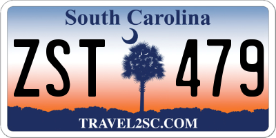 SC license plate ZST479