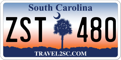 SC license plate ZST480