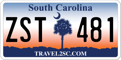 SC license plate ZST481