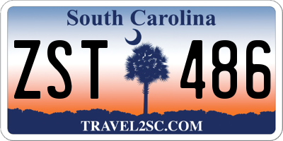 SC license plate ZST486