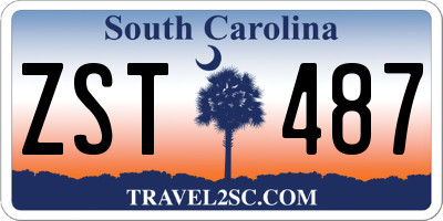 SC license plate ZST487