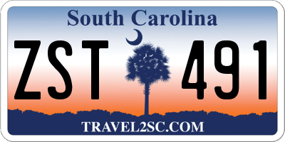 SC license plate ZST491