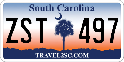 SC license plate ZST497