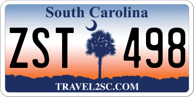 SC license plate ZST498