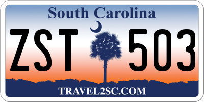 SC license plate ZST503