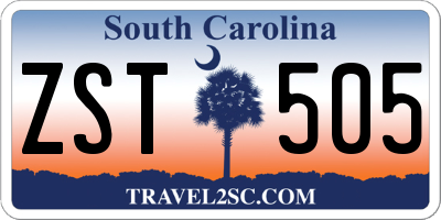 SC license plate ZST505