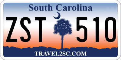 SC license plate ZST510