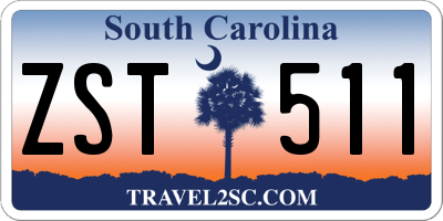 SC license plate ZST511