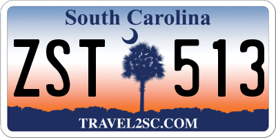 SC license plate ZST513
