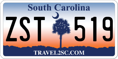 SC license plate ZST519