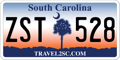 SC license plate ZST528