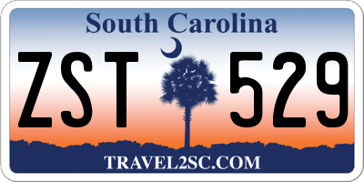 SC license plate ZST529