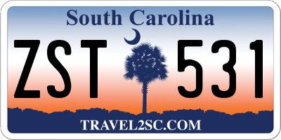 SC license plate ZST531
