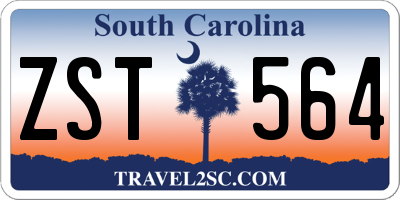 SC license plate ZST564