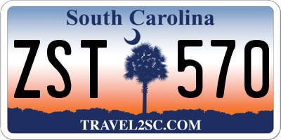 SC license plate ZST570