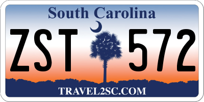 SC license plate ZST572