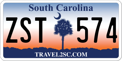 SC license plate ZST574
