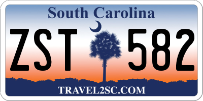 SC license plate ZST582