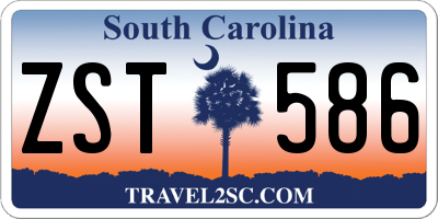 SC license plate ZST586