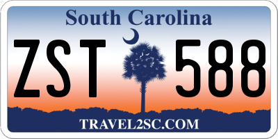 SC license plate ZST588