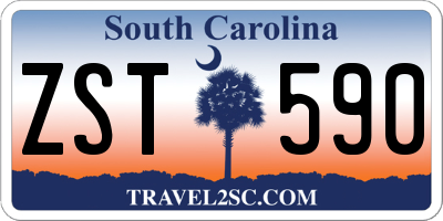 SC license plate ZST590