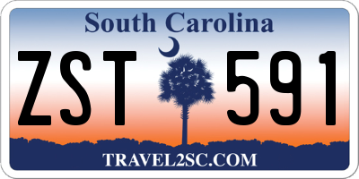 SC license plate ZST591