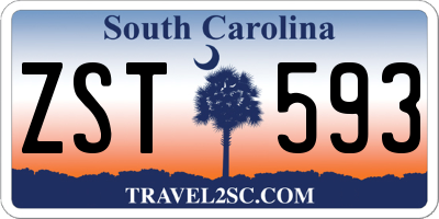 SC license plate ZST593