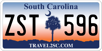 SC license plate ZST596
