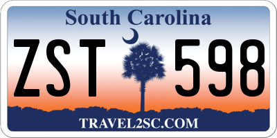 SC license plate ZST598