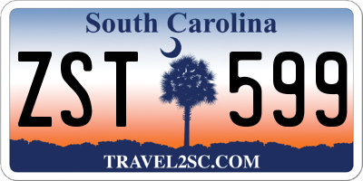 SC license plate ZST599