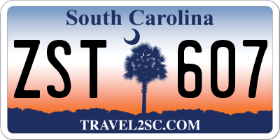 SC license plate ZST607