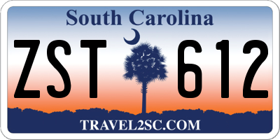 SC license plate ZST612