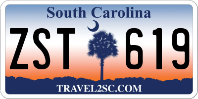 SC license plate ZST619