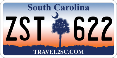 SC license plate ZST622
