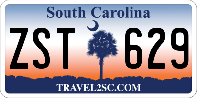 SC license plate ZST629