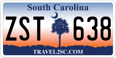 SC license plate ZST638