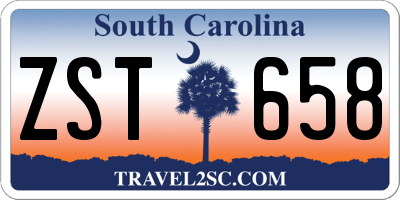 SC license plate ZST658