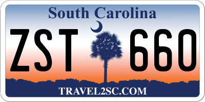 SC license plate ZST660