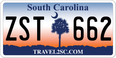 SC license plate ZST662